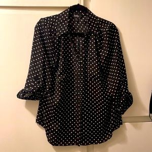 Classic Polka Dot Blouse/button up.